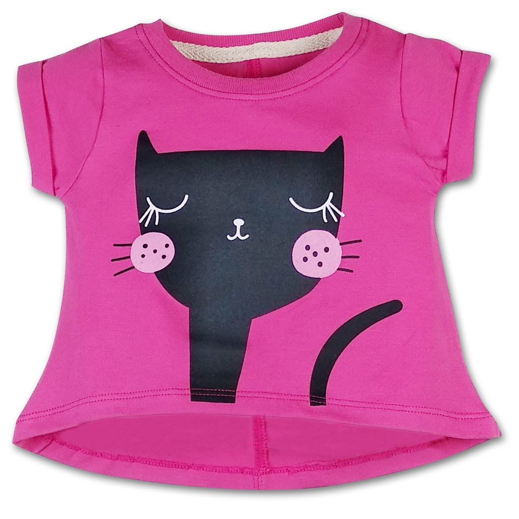 Bearhug Atasan Bayi Perempuan XAD6 Premium Printing Spandek Pink Color 6-18M-1