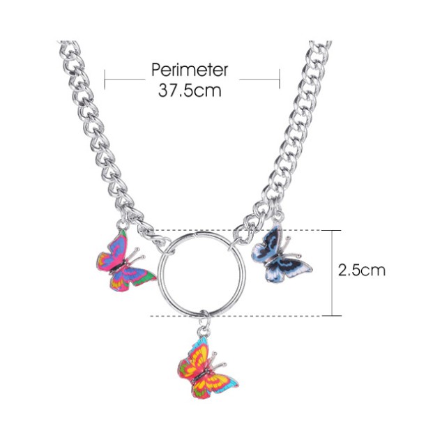 Kalung Choker Rantai Kupu-Kupu Butterfly Necklace Aksesoris Wanita