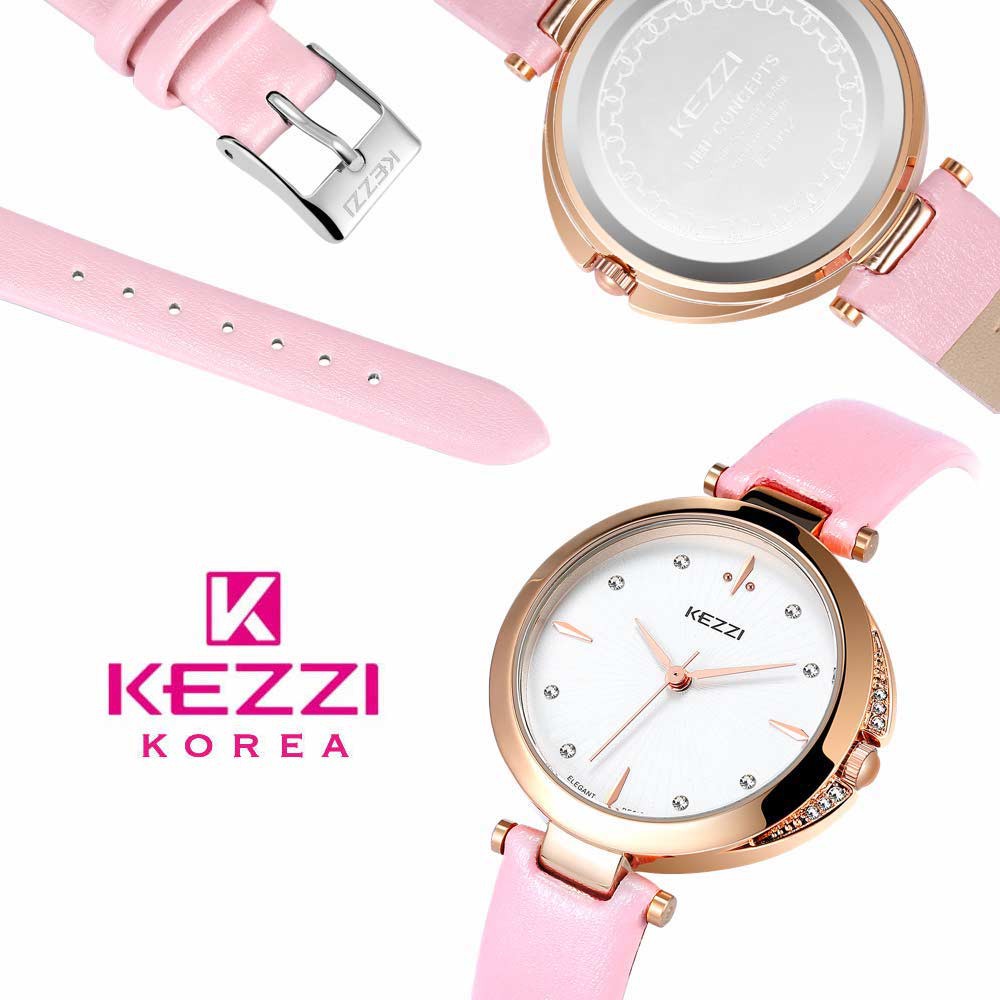 Kezzi Korea 1952 Merah - Jam Tangan Fashion Wanita - Model Analog