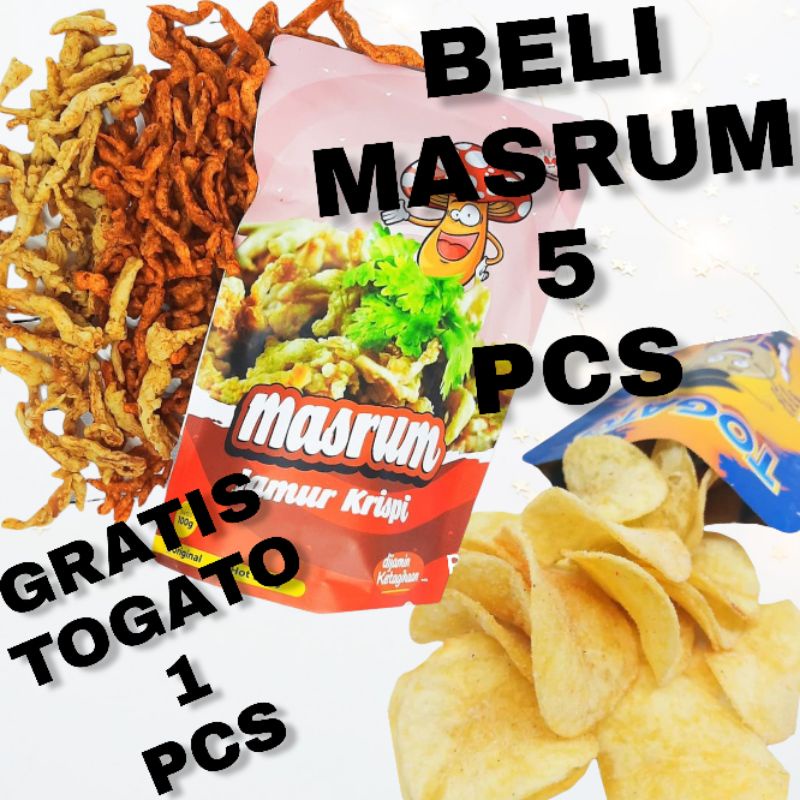 

JAMUR CRISPY VIRAL ENAKNYA 100GRM / jamur masrum