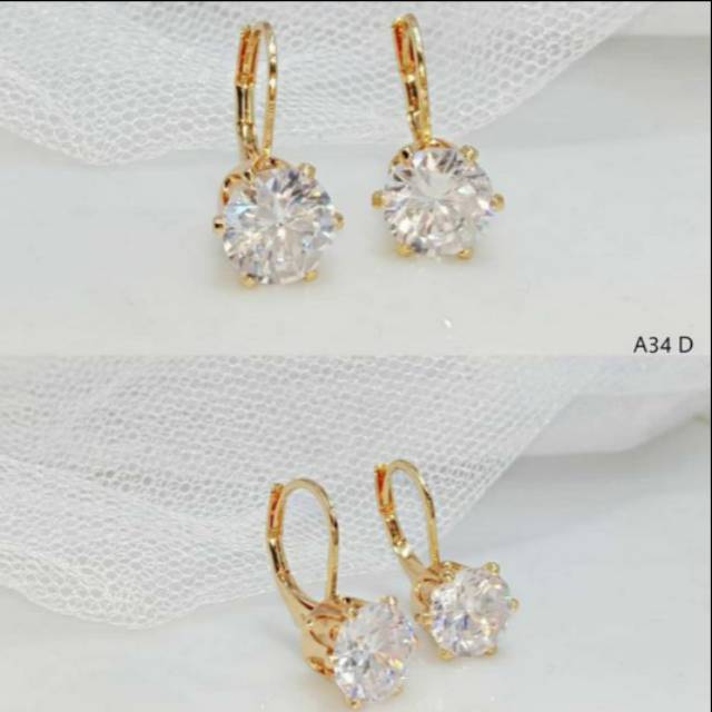 ANTING WANITA MODEL SIMPLE ANTING WANITA MATA PUTIH CANTIK