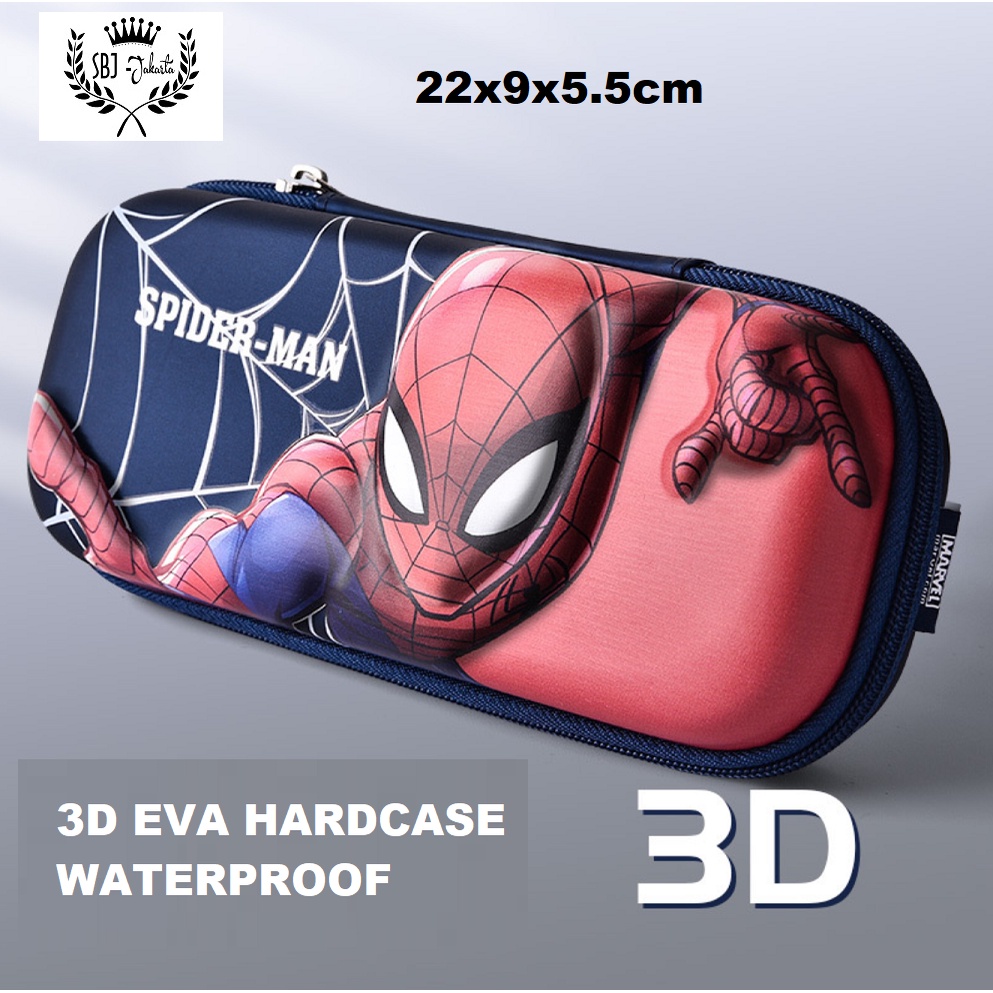 Tempat pensil Kotak Pensil EVA Hardcase Waterproof Marvel Spiderman