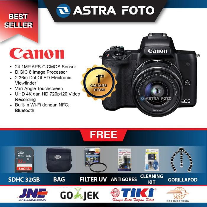 "KD" CANON EOS M50 / CANON M50 KIT 15-45 PAKET 32GB KAMERA MIRORRLESS