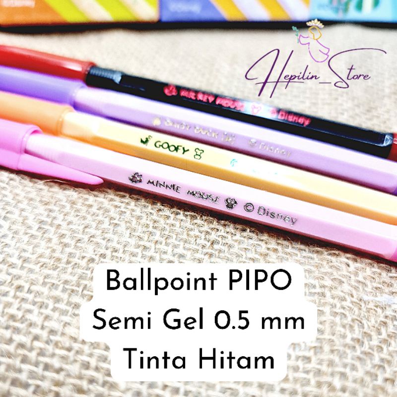 

Pulpen Semi Gel PIPO ECER ( 1 Biji ) / Ballpoint PIPO 0.5 mm / Bolpoin Hitam