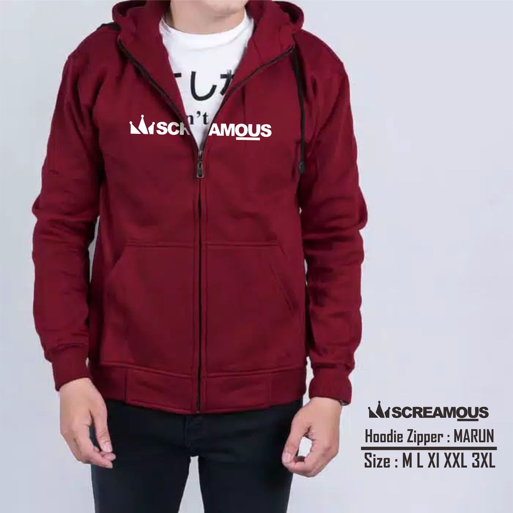 SWEATER HOODIE ZIPER POLOS TERMURAH /HOODIE SCREAMOUS  TERLARIS KUALITAS PREMIUM