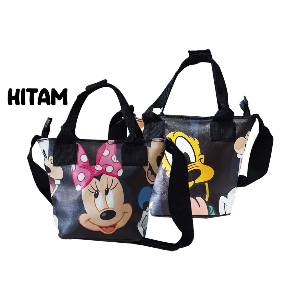 Tas Selempang Anak Motif Mickey Minnie - Slingbag - Tas Wanita - Tote Bag - MOJI