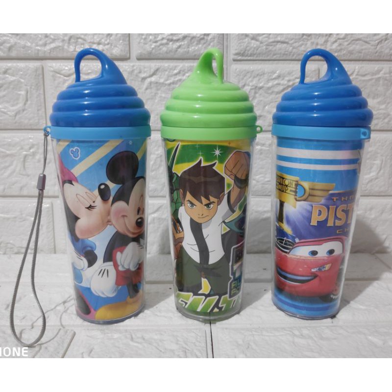 BOTOL MINUM  ES KRIM / GELAS MINUM  KARAKTER ANAk