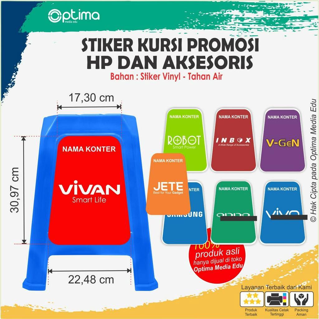 Stiker Kursi Promosi - Konter HP dan Aksesoris