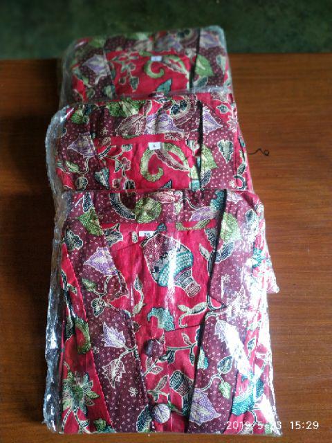 Sarimbit/ Couple Rok N Blus Batik Wanita Alena Gentong Merah