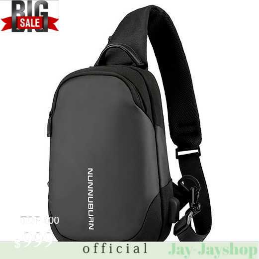 Nunnuburn Tas Selempang Sling Bag Oxford dengan USB Charger Port - 817