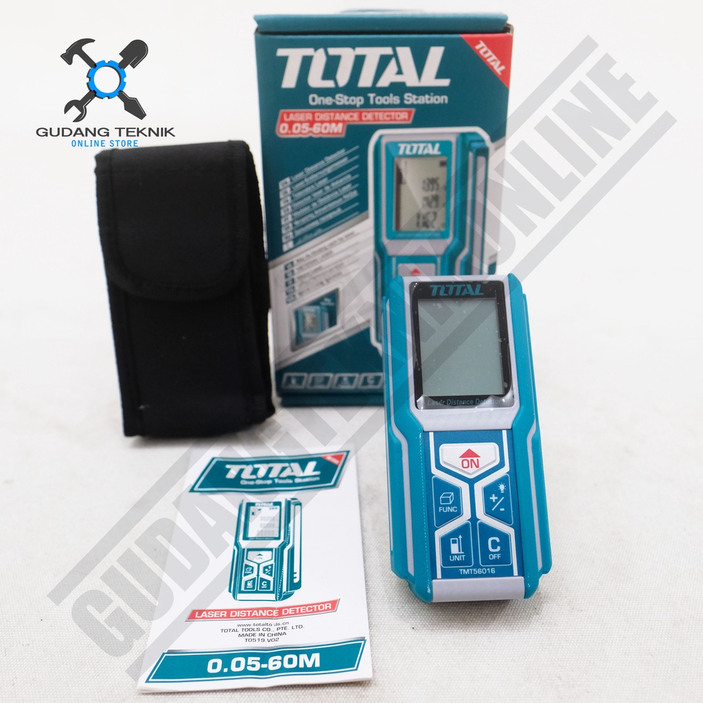 Meteran Laser Digital TOTAL TMT56016 / Meter Laser Distance 60M TOTAL TMT 56016