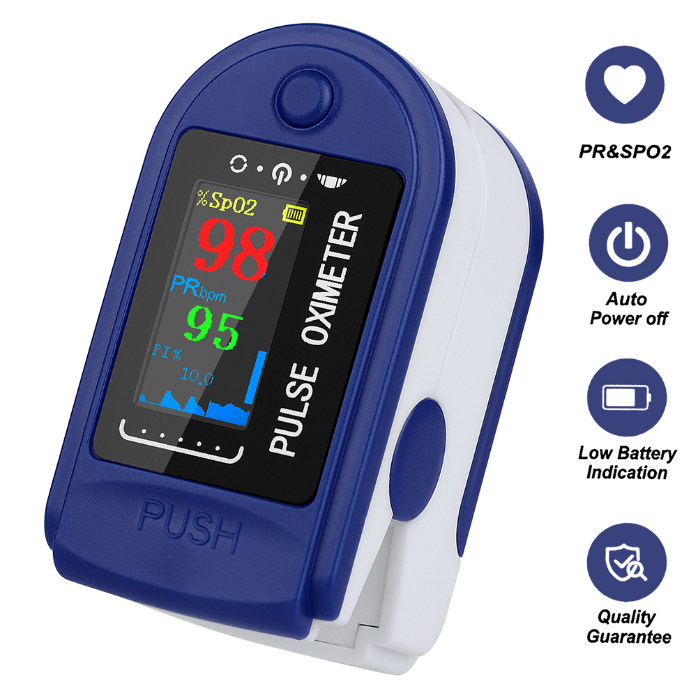 [Available]  4 Warna Ingertip Pulse Oximeter Oxymeter Spo2 Heart Rate LED