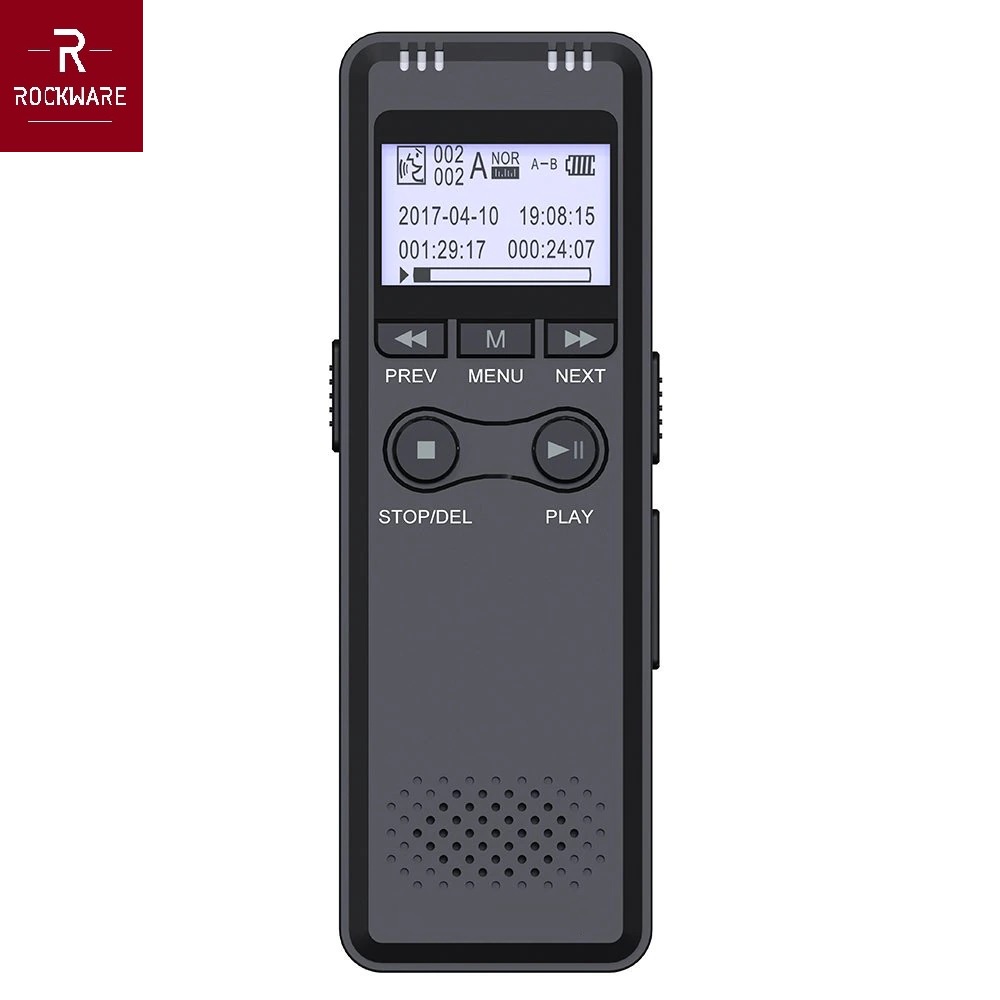 ROCKWARE RW-AVR08 - Digital Voice Recorder - Perekam Suara Digital 8GB