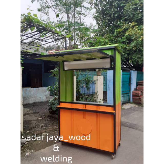 Gerobak booth semi kontainer kekinian