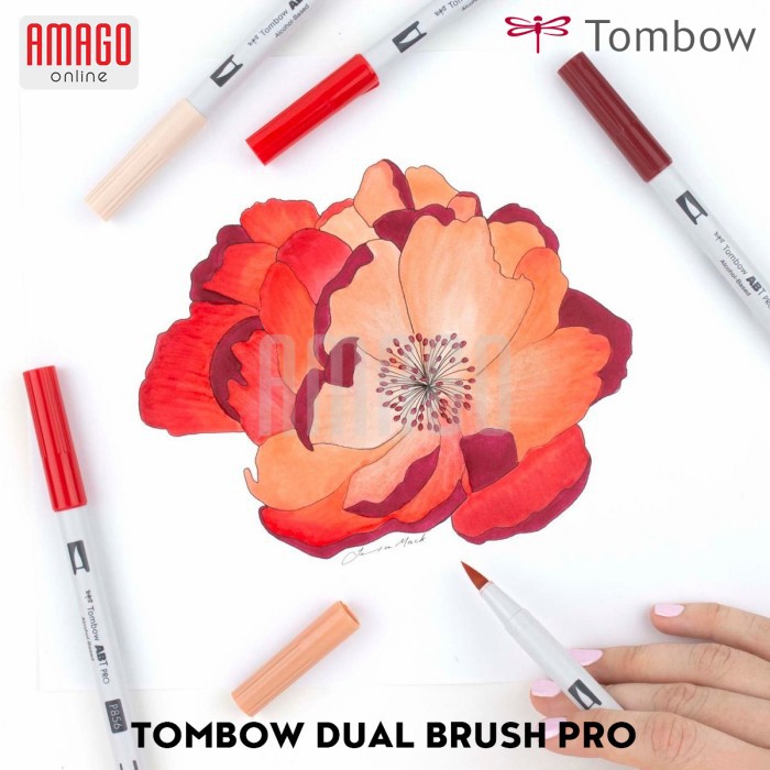 TOMBOW Dual Brush Pen ABT PRO - RED TONES - 5 packs - XAAB-TP5RE