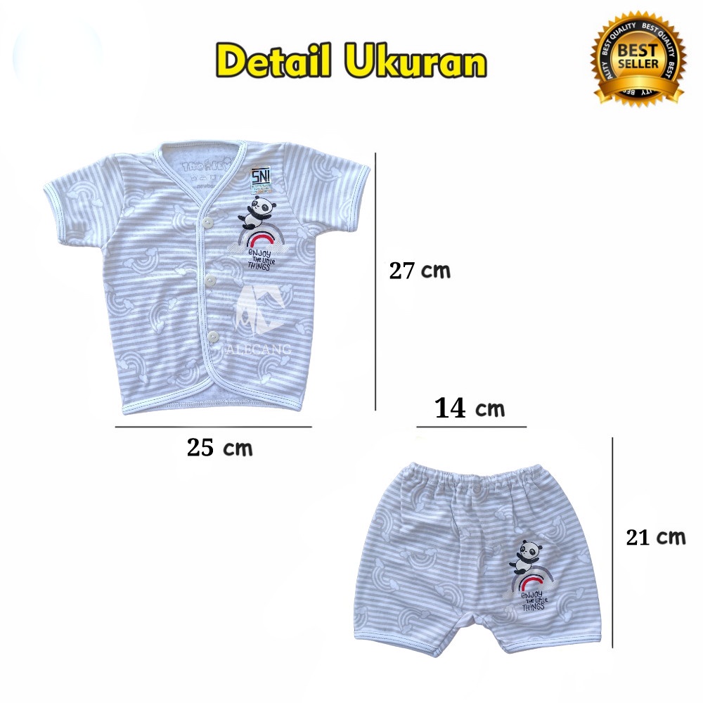 Setelan Pendek Baju Bayi Laki-laki / Perempuan size NEWBORN Bulan MOTIF KARAKTER