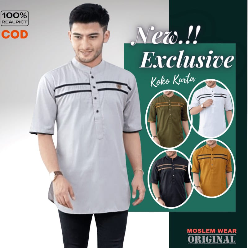 Koko Kurta Dewasa Lengan Pendek Terlaris ORIGINAL 100% Bahan TOYOBO /JAHITAN RAPI BAHAN ADEM VIRAL