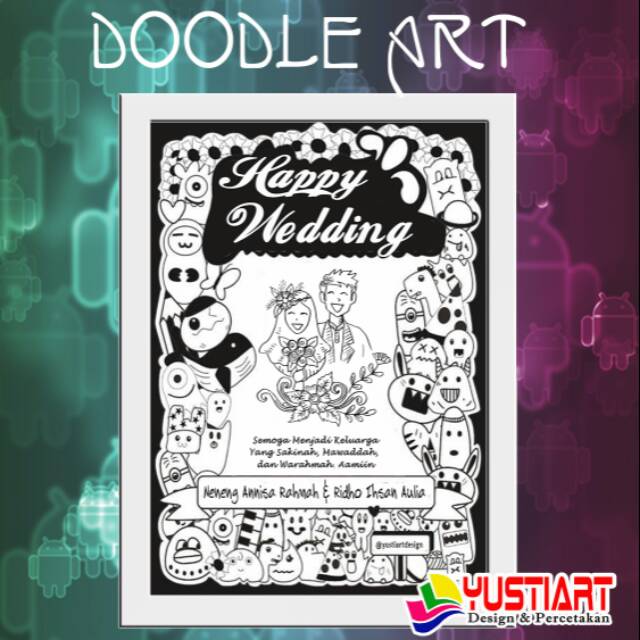 Bingkai Foto A4 Desain Foto Doodle Art Untuk Kado Wisuda Ulang Tahun Anniversary Dll Shopee Indonesia