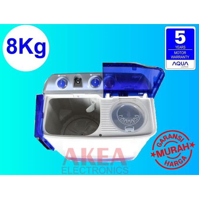 Mesin Cuci Aqua 8Kg QW880XT / QW880 XT / QW 880XT / 2 Tabung / Hijab | MESIN CUCI | GROSIR MESIN