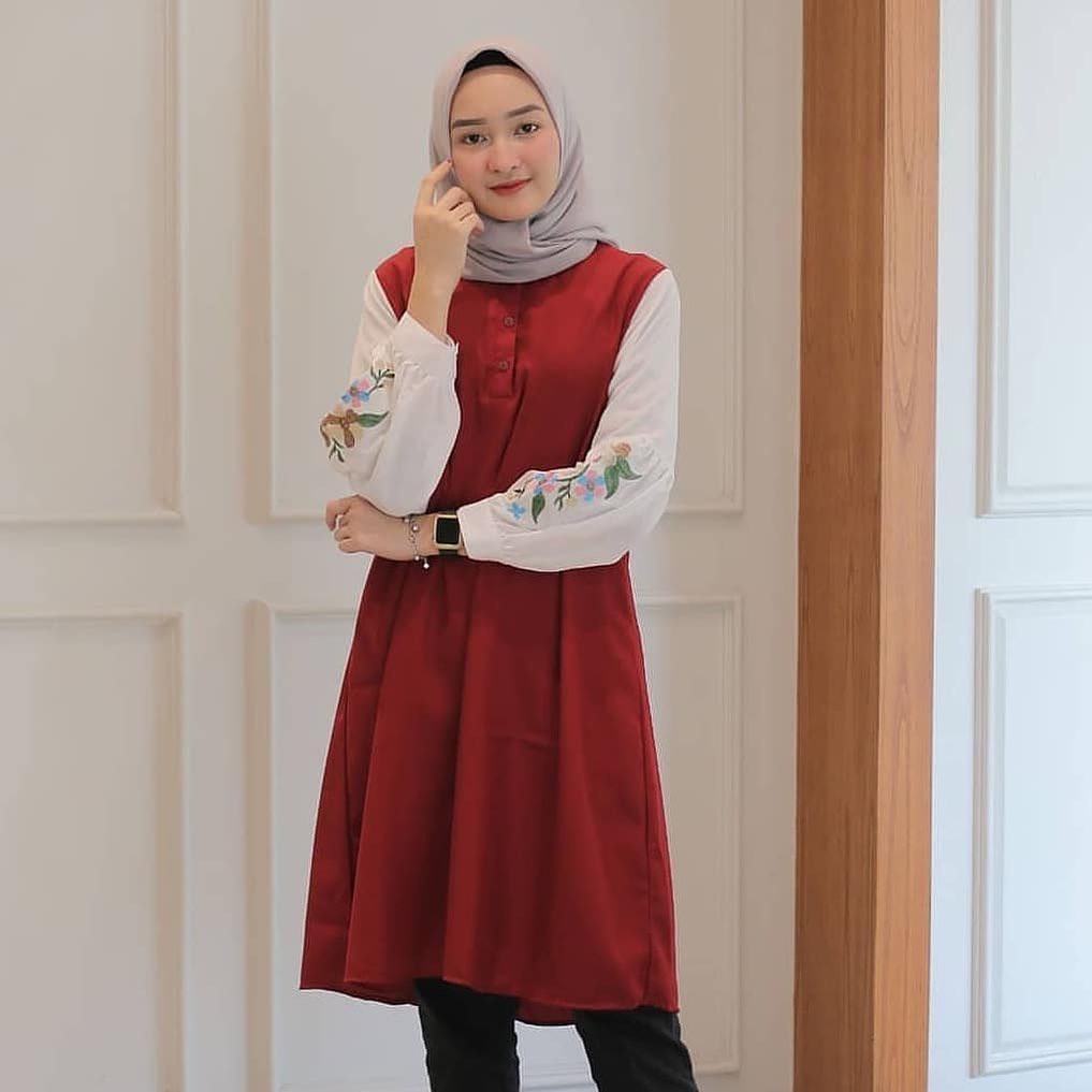  Baju  Atasan Wanita  Baju  Tunik Hijabers Martha Tunik 