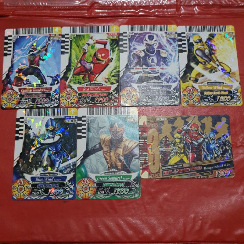 Power rangers card battle ninja storm set