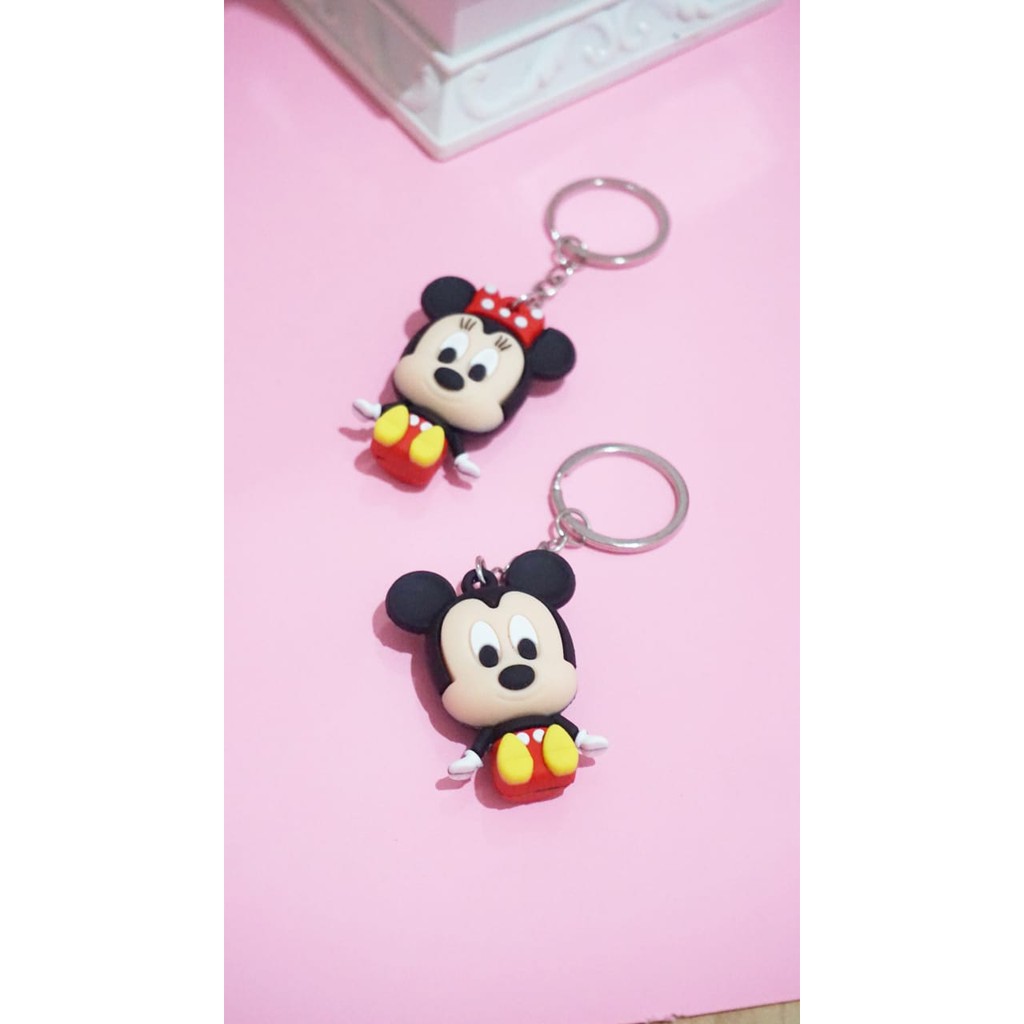 GANTUNGAN KUNCI MICKEY MINNIE LUCU KEYCHAIN KEY RINGS AKSESORIS TAS MURAH