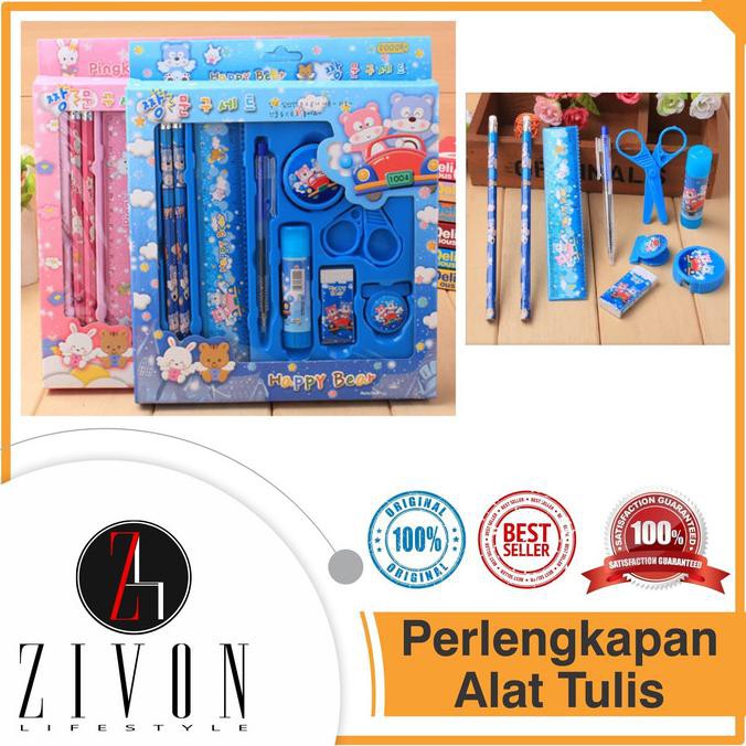 

Perlengkapan Alat Tulis Menulis Sekolah Belajar Pensil Penghapus 1 Set