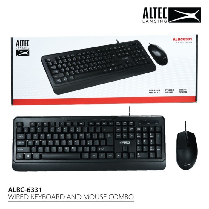 Altec Lansing Keyboard + Mouse Wired ALBC6331