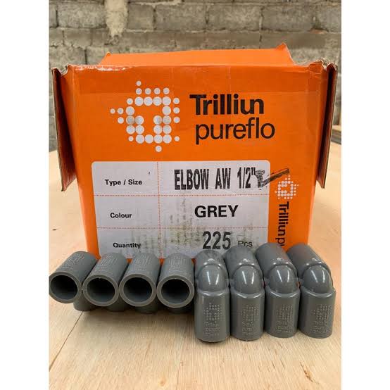 KNEE 1/2&quot; inch TRILLIUN ELBOW Keni Bengkok Sambungan Paralon Pipa Pvc