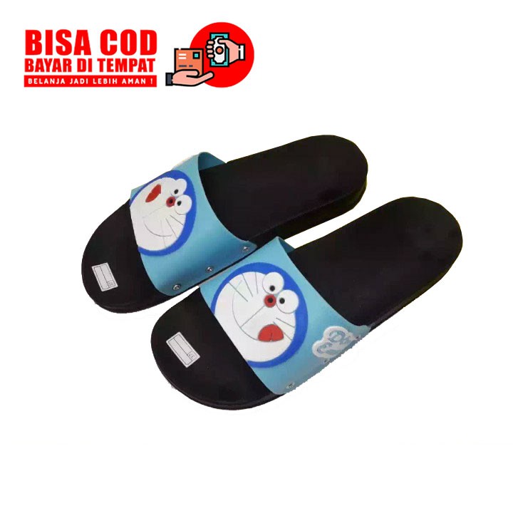 Sandal karet wanita / Sandal slop Karakter Doraemon