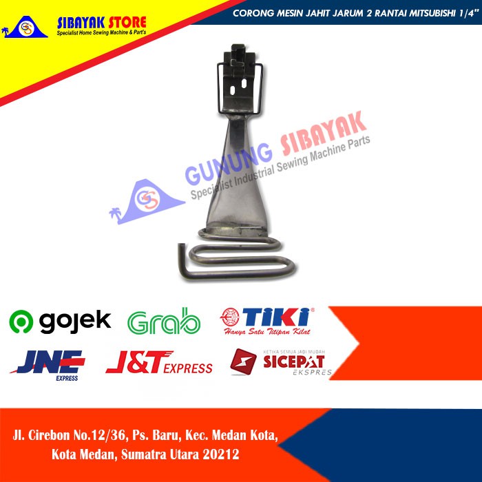 Corong Mesin Jahit Jarum 2 Rantai Mitsubishi 1/4"