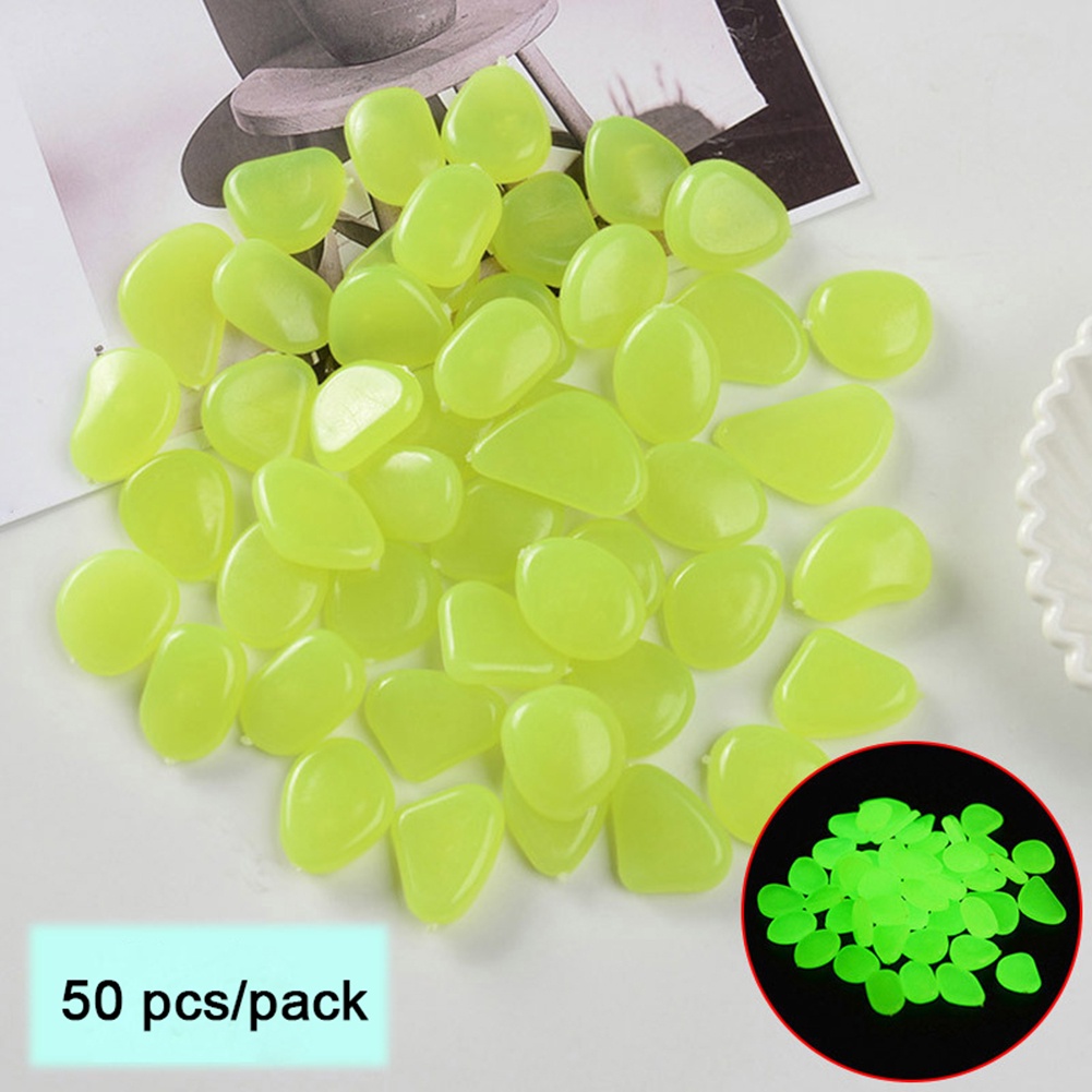 50 pcs Batu Kerikil Buatan Luminous Untuk Dekorasi Tangki Ikan