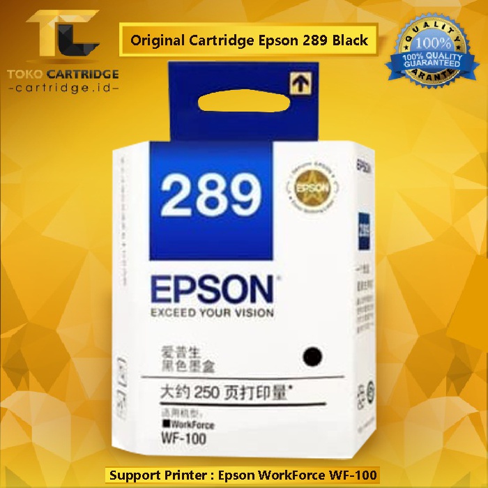 Original Cartridge Epson T289 T290. Tinta Printer Epson WF100 New Original