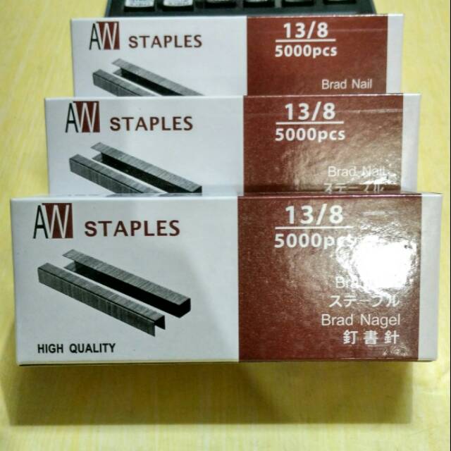 

13/8 Isi staples isi hekter tembak 13 8 13/8 5000pcs A&W / W-pecker