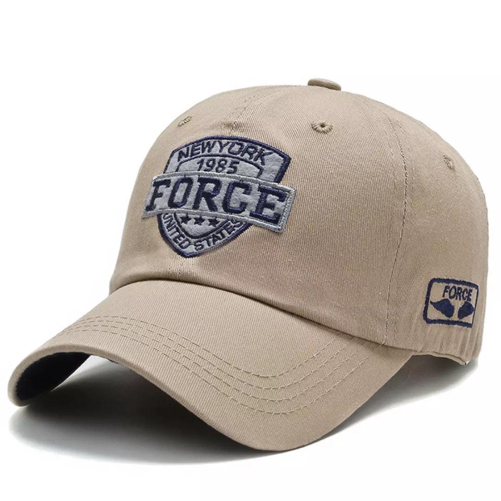 topi basebal (FORCE) topi pria topi murah topi FORCE warna HITAM CREAM NAVY BLUE PUTIH harga grosir