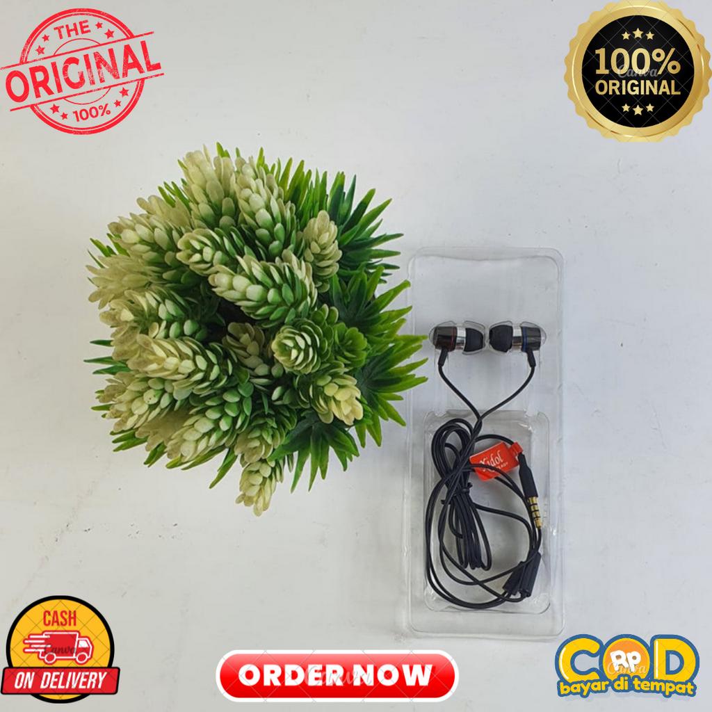 HEADSEAT HANDSFREE EARPHONE STEADY SERIES IDOL METAL HANDSFREE ORIGINAL SUPER BASS HANDSFREE STEREO 