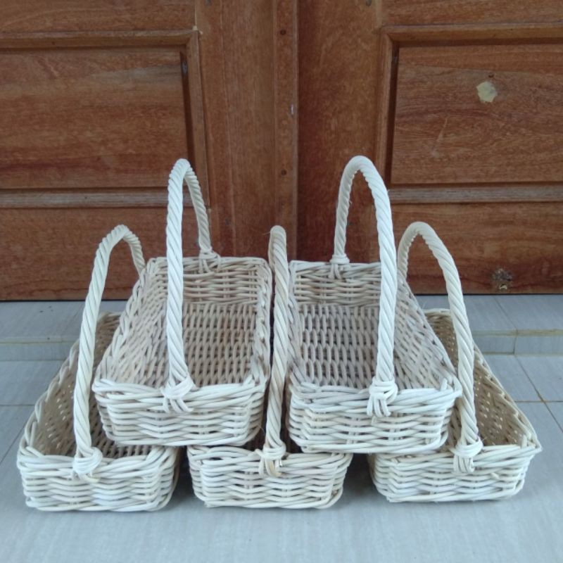 Keranjang rotan buah/parcel 31x17x7 cm