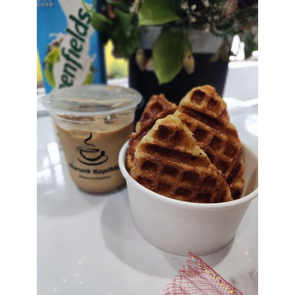 

paket 3 croffle + kopi susu premium / es susu rum