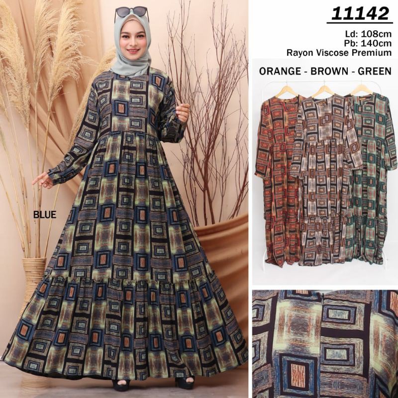baju gamis wanita syarii bahan rayon premium terbaru