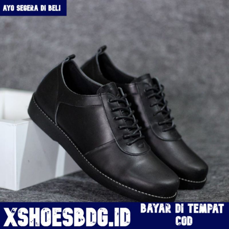 Sepatu Formal Pria Sepatu Pantofel Pria Hitam Kulit Asli Original Santai Kerja Kantor Kuliah