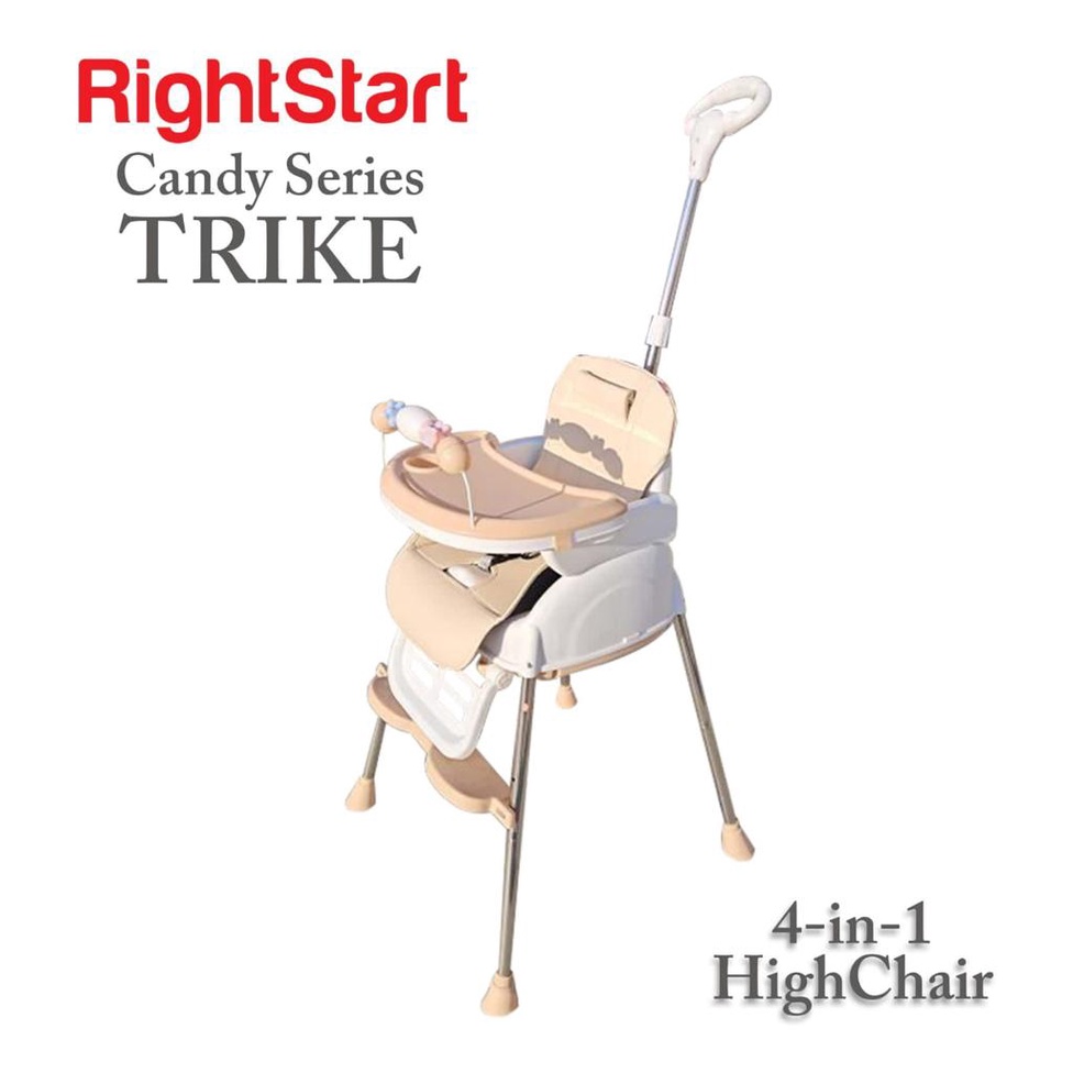 Right Start Trike Candy Roadster 4 in 1 Highchair with Handle and Wheels - High Chair Kursi Makan Anak Bayi Dengan Roda Dan Dorongan HC2385
