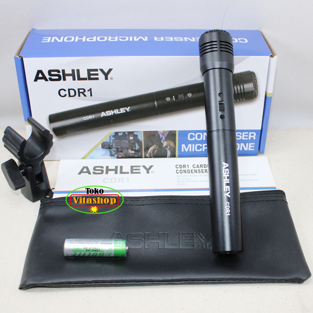 Microphone Ashley CDR-1 Mic Condensor Mik Kabel / Mikrofon Original