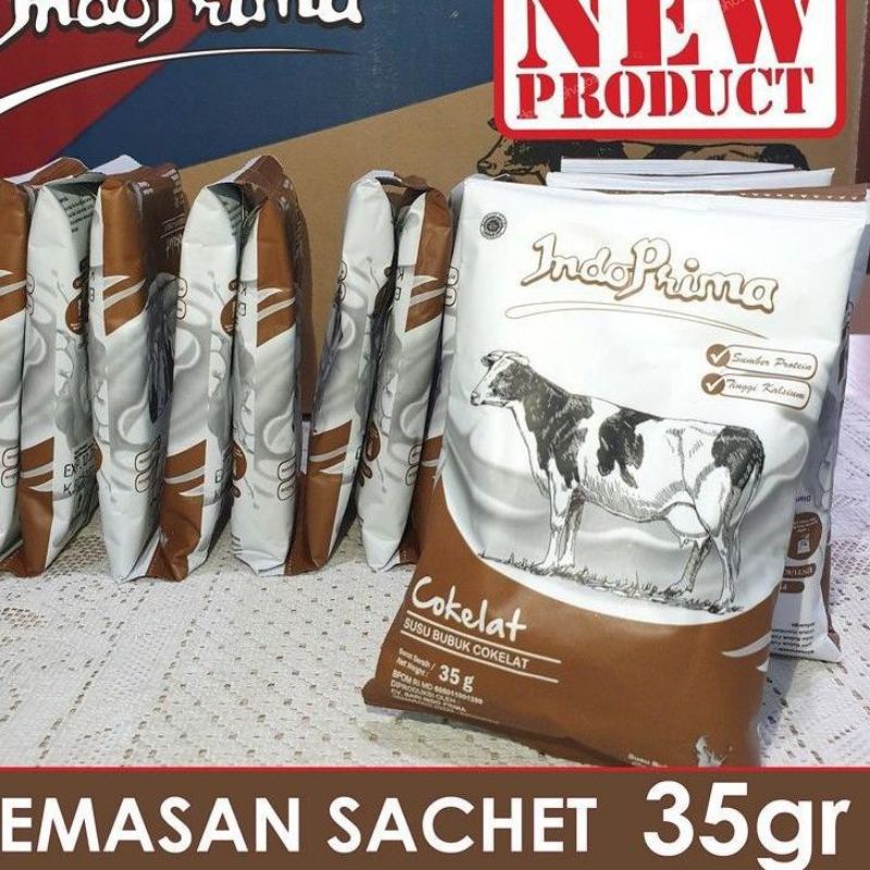 Indoprima Susu Bubuk Coklat 35gr renceng isi 10