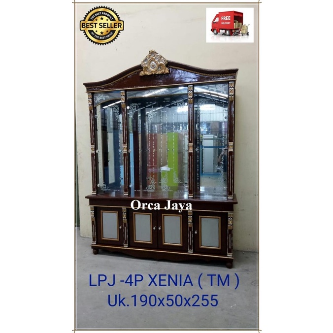 Lemari Pajangan/Lemari Hias 4 Pintu Xenia Tm