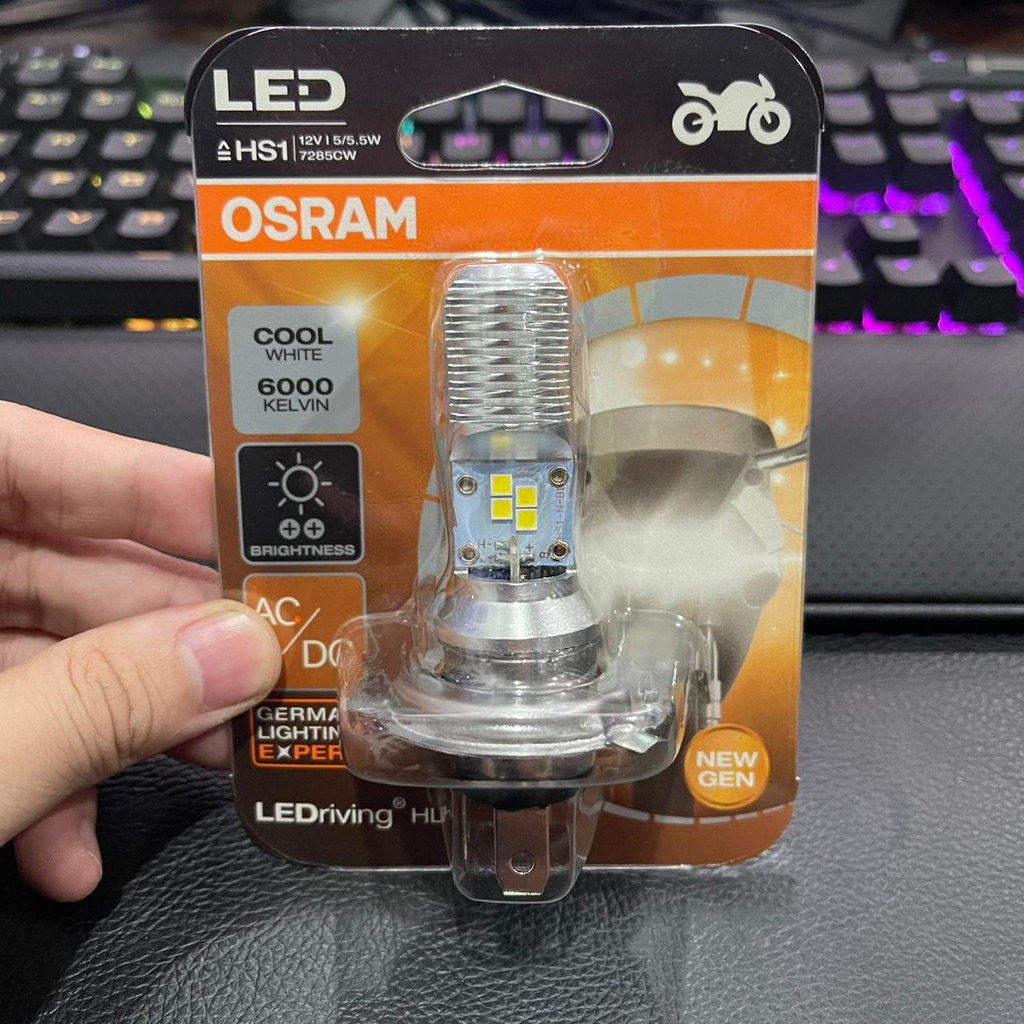 BOHLAM LAMPU DEPAN LED HS1 NINJA R RR 150 Z250SL AC DC OSRAM 7285CW