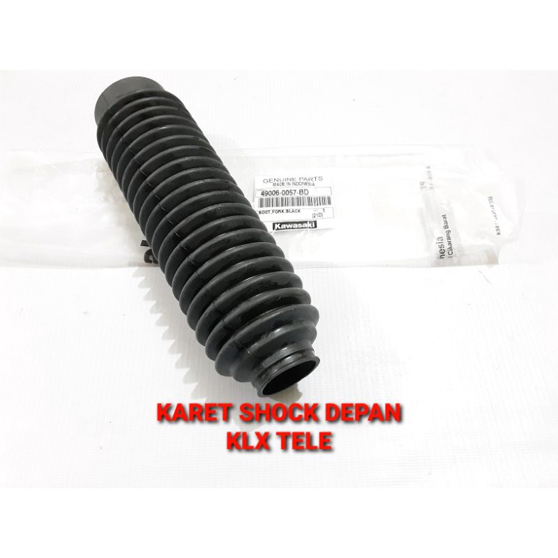 KARET COVER PELINDUNG SHOCK DEPAN KLX 150 S L G ORIGINAL