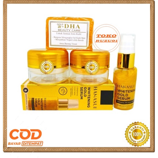 Paket SkinCare A_DHA Gold Dan Serum Hanasui Gold