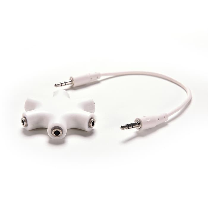 6 in 1 Audio Splitter Stereo Audio 3.5mm For Smartphone / Laptop / PC - Putih