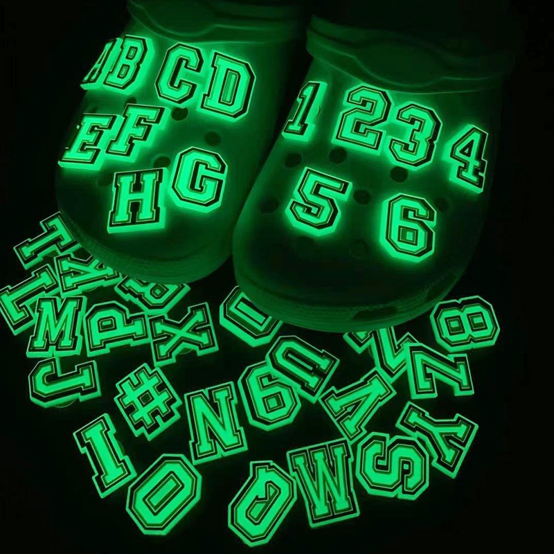 Charms Charms Kancing Luminous Desain Kartun Crocs DIY