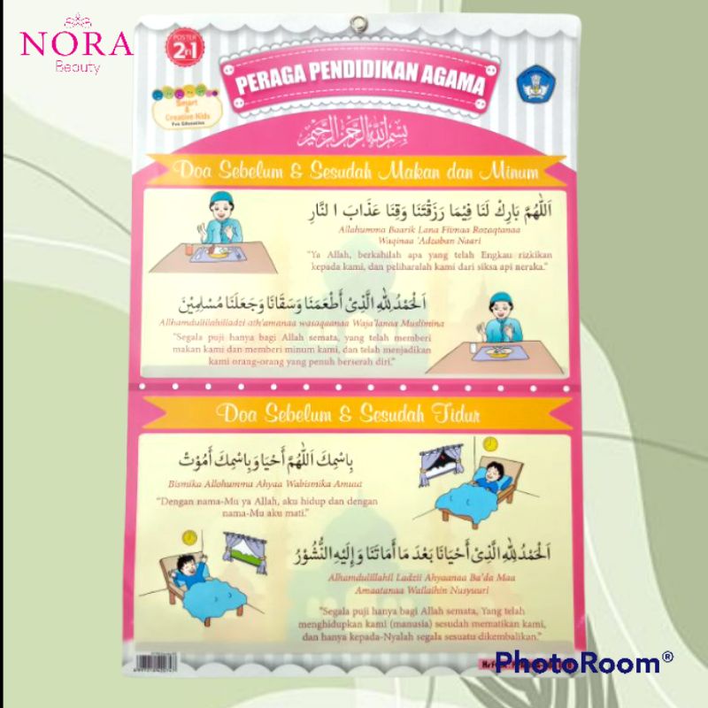 Poster 2in1 untuk anak - Seri Doa-Doa